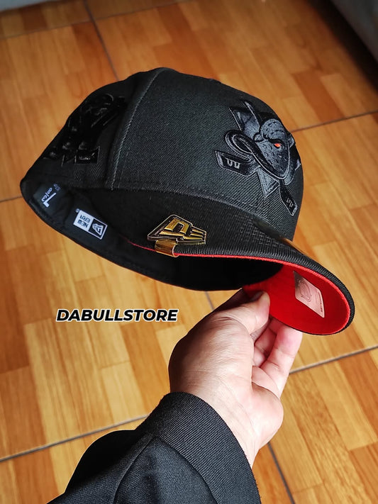 Gorra ajustada 59Fifty New Era Anaheim Ducks 30th Anniversary Blackout Orange Laser Prime Edition