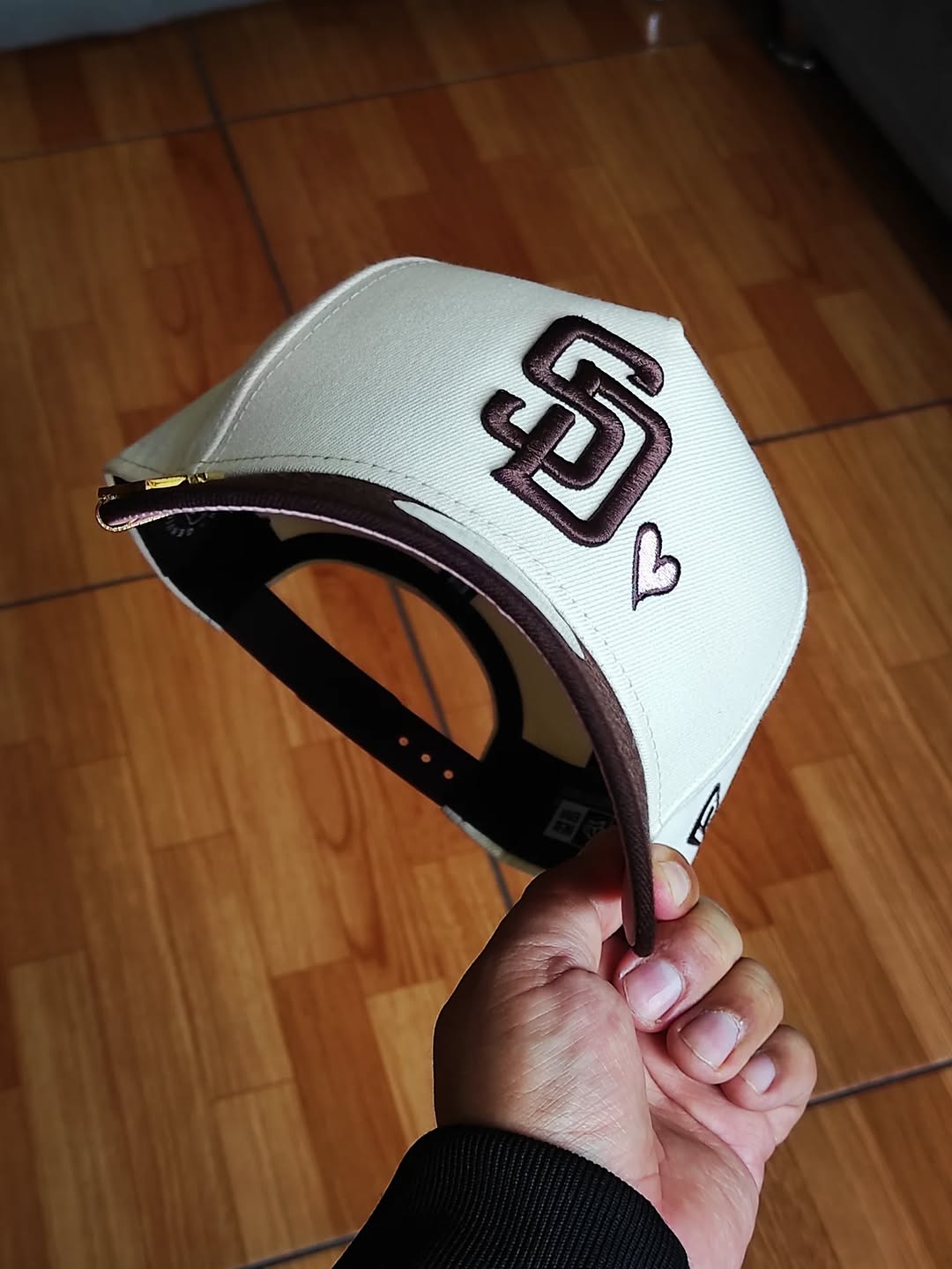 San Diego Padres "Pink Satin Hearts Walnut" 9FORTY A-Frame Snapback