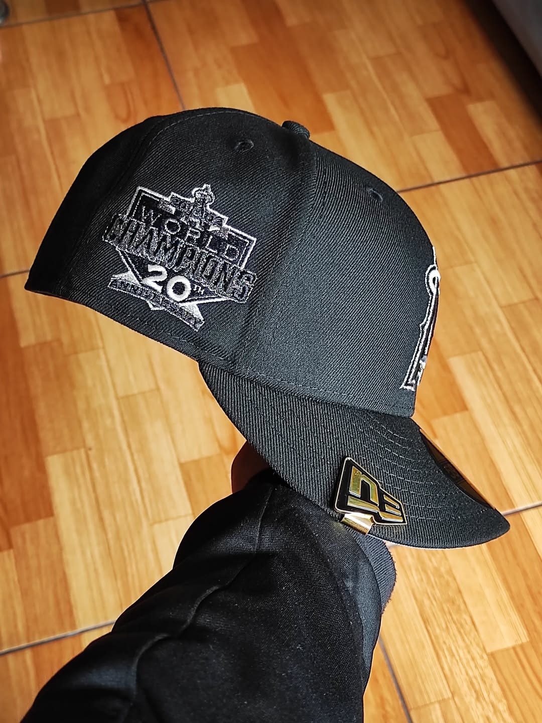 Gorra ajustada New Era Anaheim Angels 20th Anniversary Black Pewter Prime Edition 59Fifty