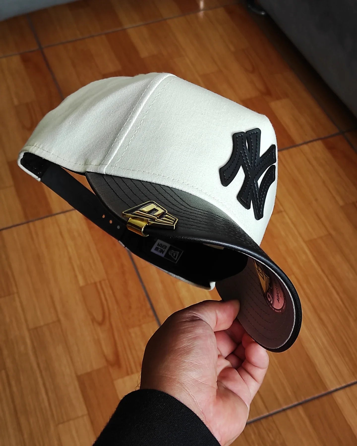 Gorra New Era New York Yankees de cuero con visera, modelo 9FORTY A-Frame Snapback