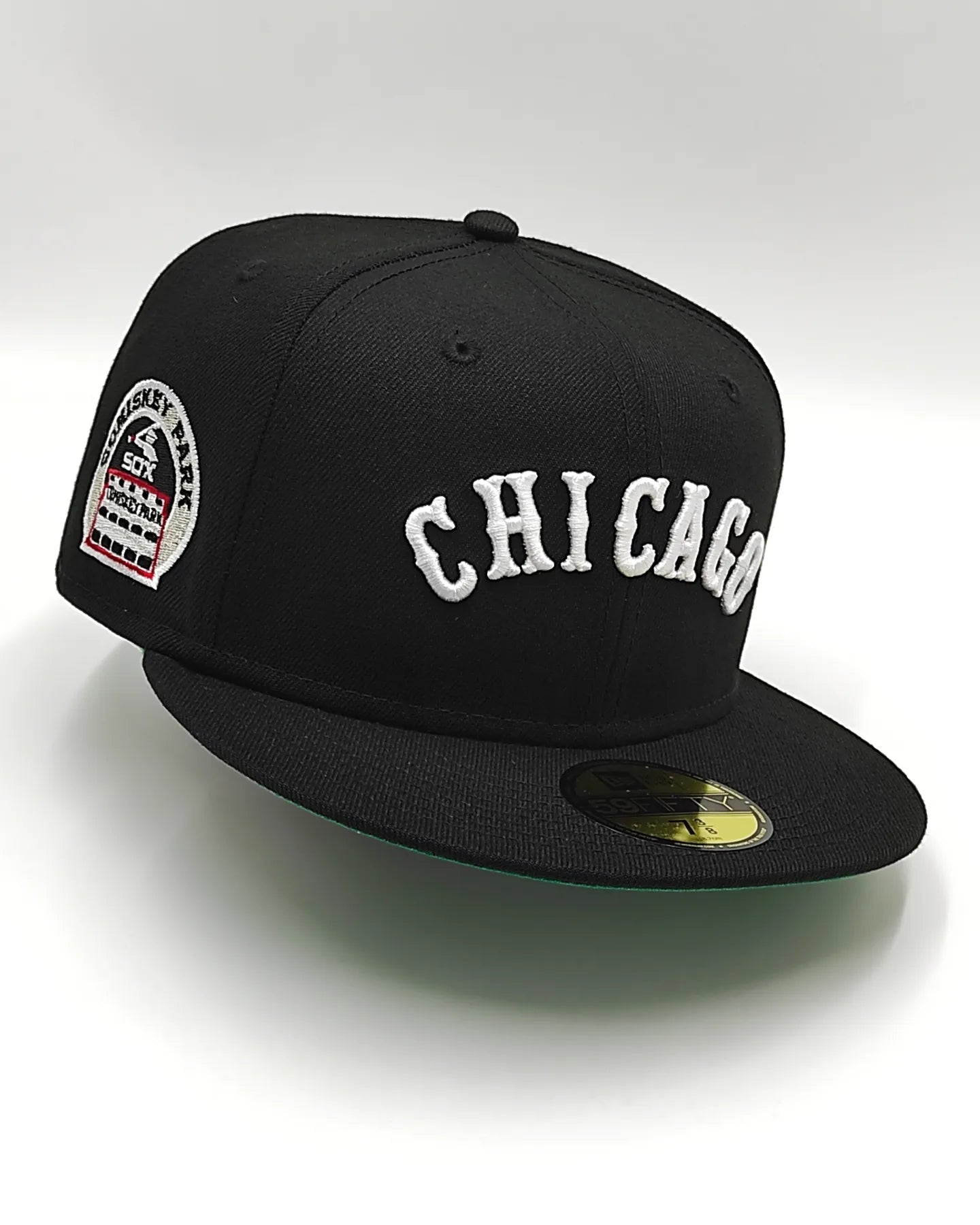 Gorra ajustada 59fifty New Era Chicago White Sox Comiskey Park edición retro negra