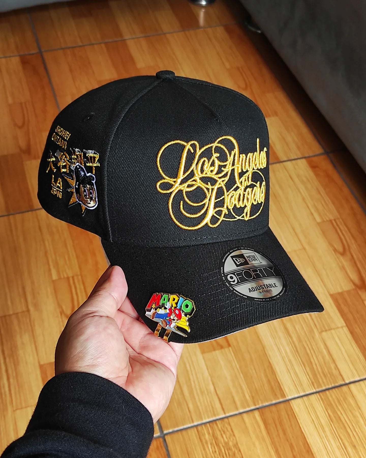 New Era Los Angeles Dodgers SCRIPT dorado premium 9 FORTY A-FRAME