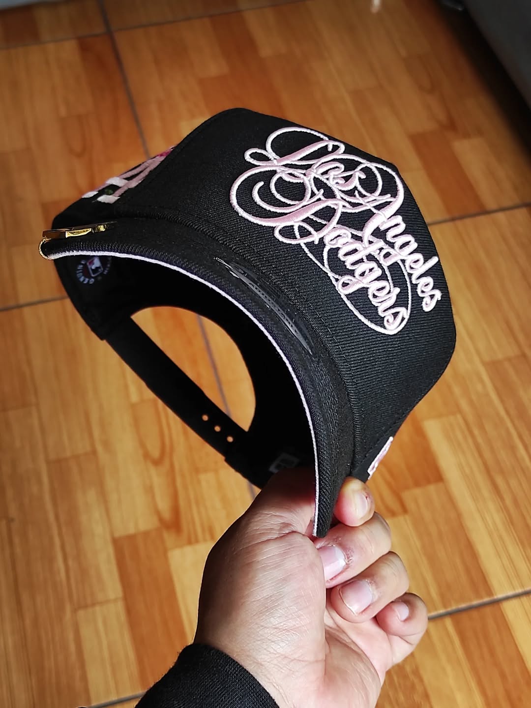Gorra New Era Los Angeles Dodgers Script Black Pink Edition 9Forty A Frame Snapback
