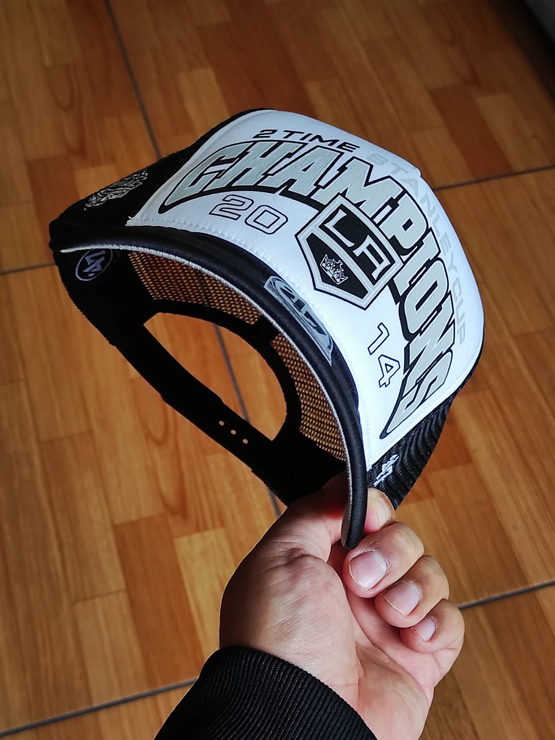 Gorra trucker snapback de espuma negra vintage de los Los Angeles Kings de 47Brand, Copa Stanley 2014