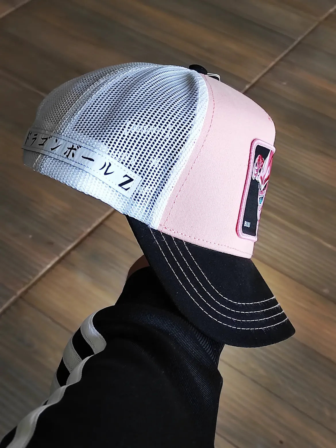 Capslab kid buu trucker cap black pink