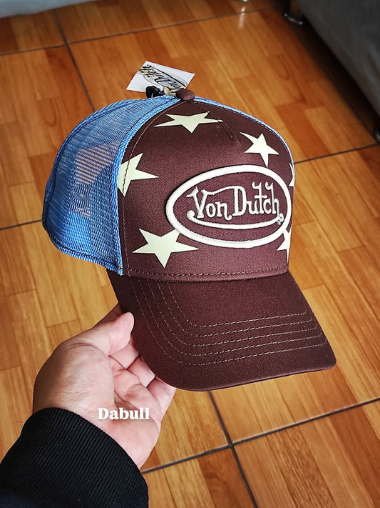 Gorra de camionero marrón con estrella holandesa ⭐️