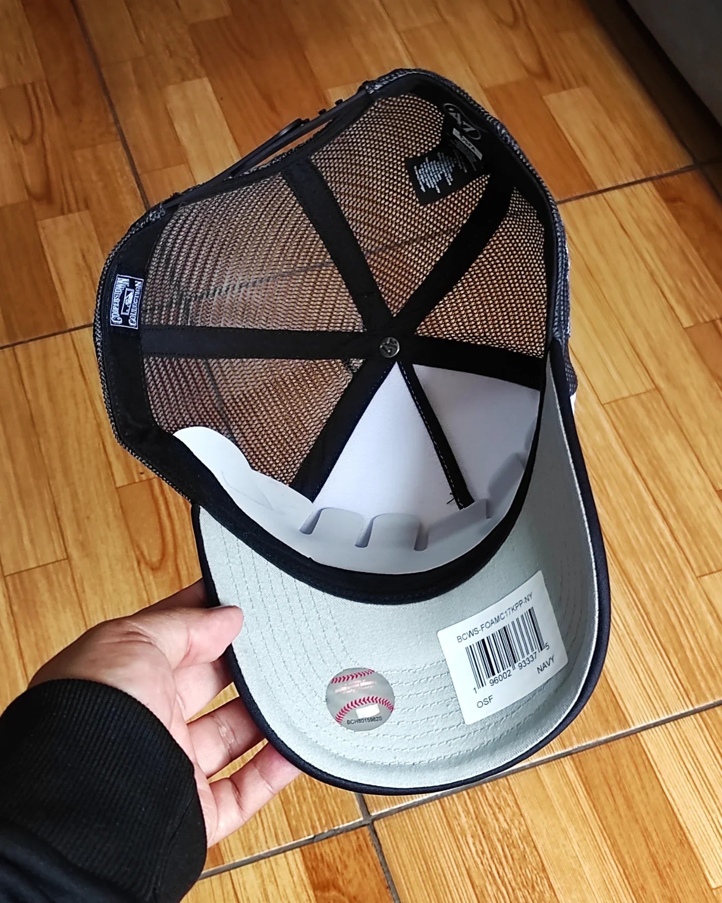 Gorra trucker 47 Brand New York Yankees World Series azul marino con espuma y cierre a presión