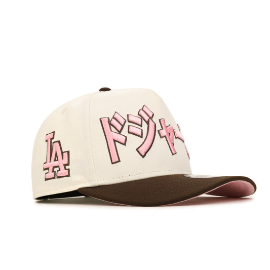 Gorra de Los Angeles Dodgers Chrome Walnut 2 Tone LA Logo SP 9Fifty A-Frame Snapback