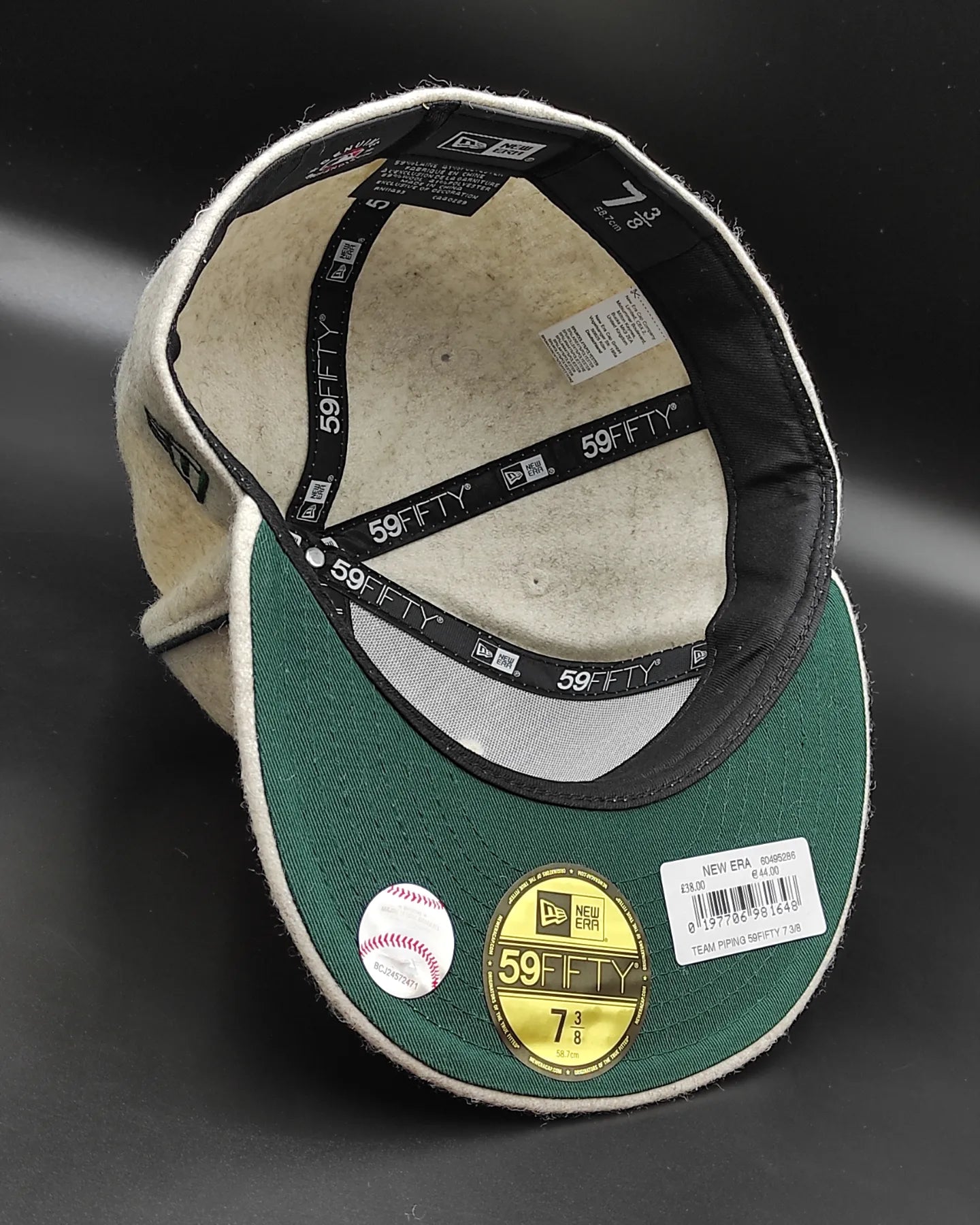 Gorra cerrada New Era Europa LA Dodgers Team Piping Wool 59FIFTY