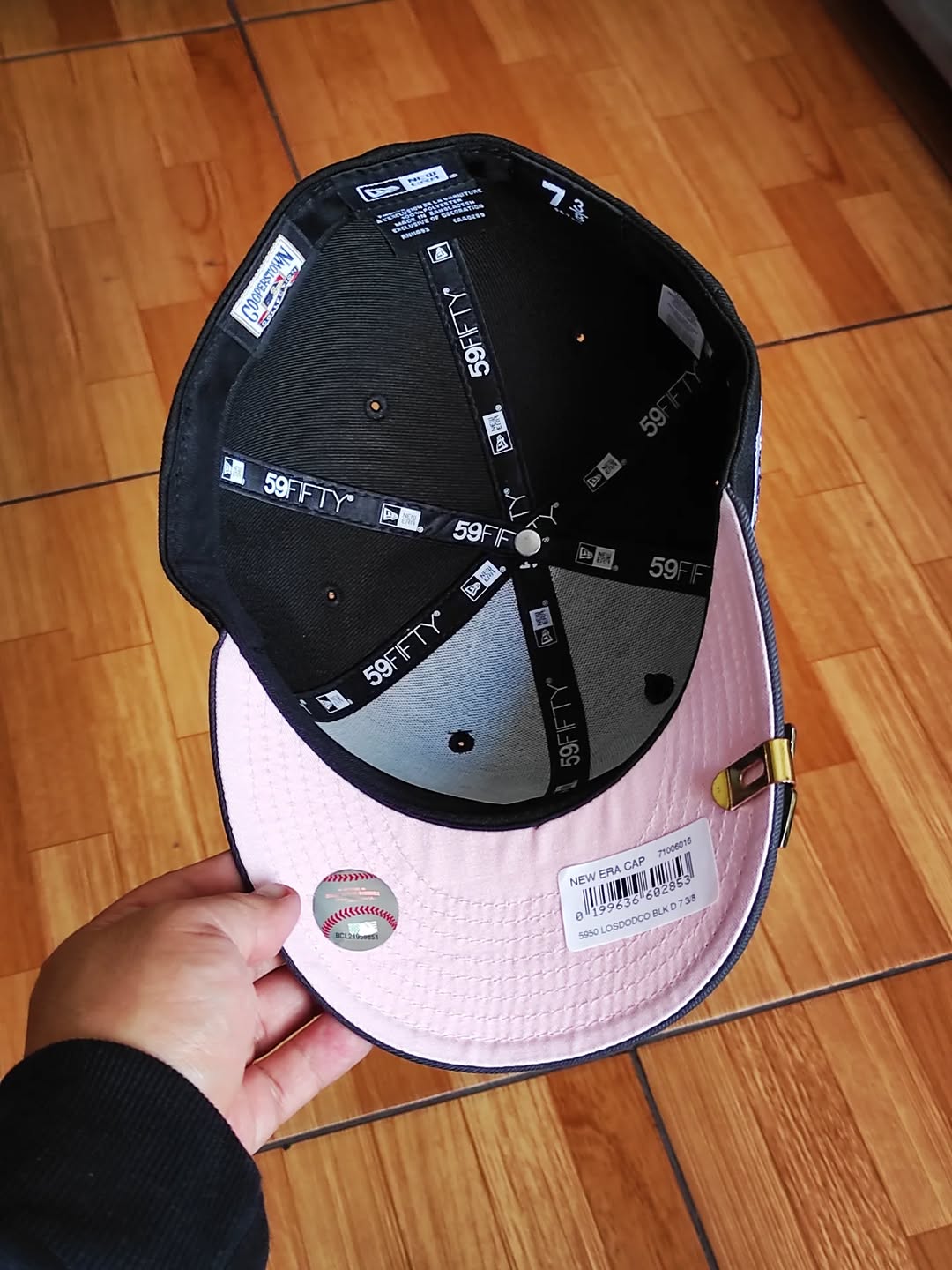 GORRA NEW ERA 59FIFTY LOS ANGELES DODGERS MLB NEGRA GRAFITO DOS TONOS UV ROSA