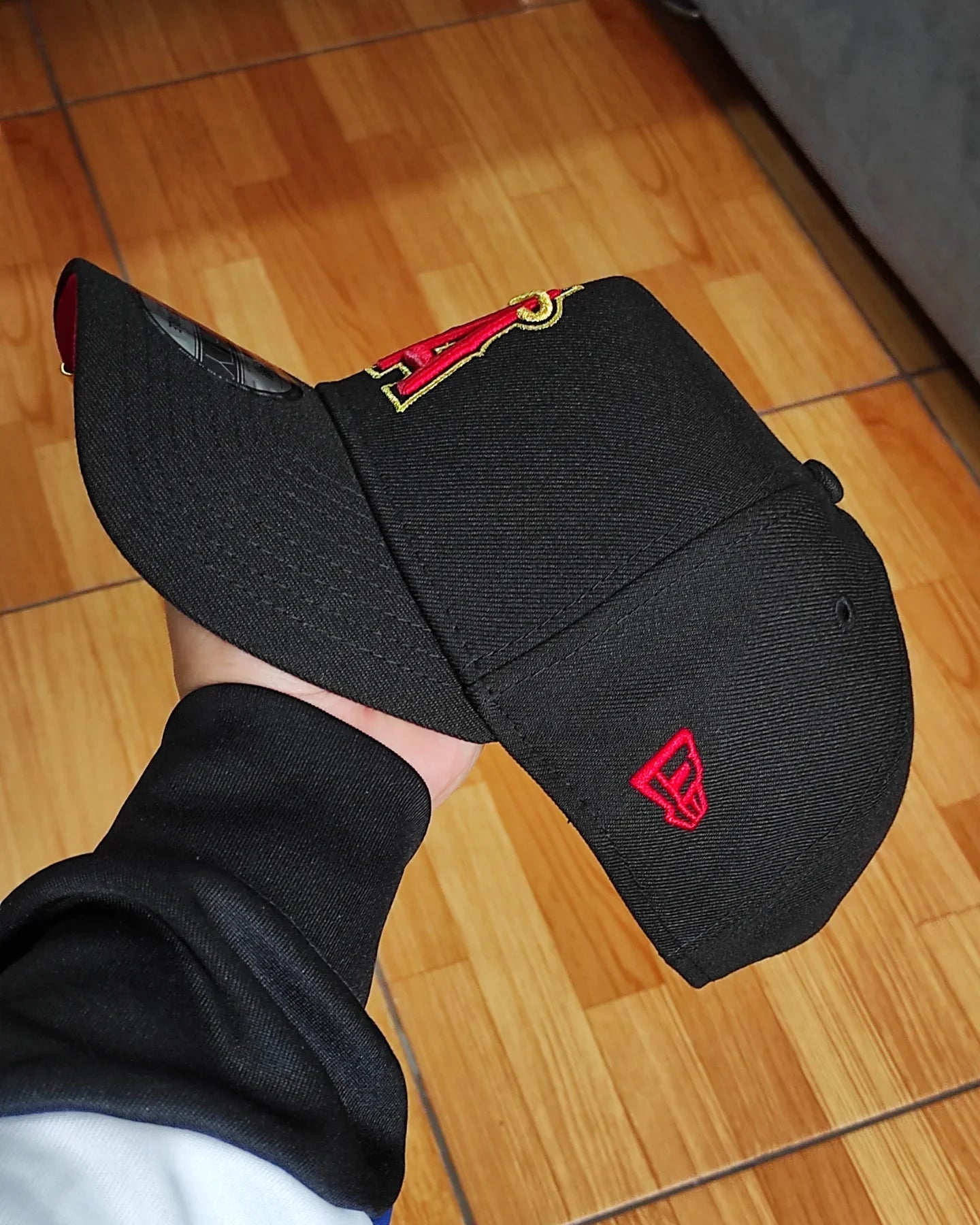 New Era Anaheim Angels campeones mundiales 20 aniversario negro rojo gorra 9forty a-frame snapback