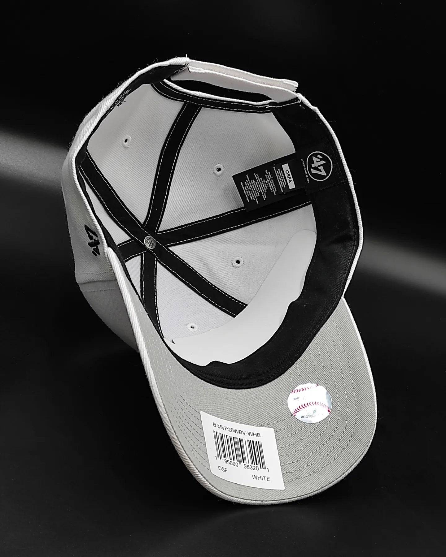 Gorra 47brand Pittsburgh Pirates Classic blanca con tira ajustable
