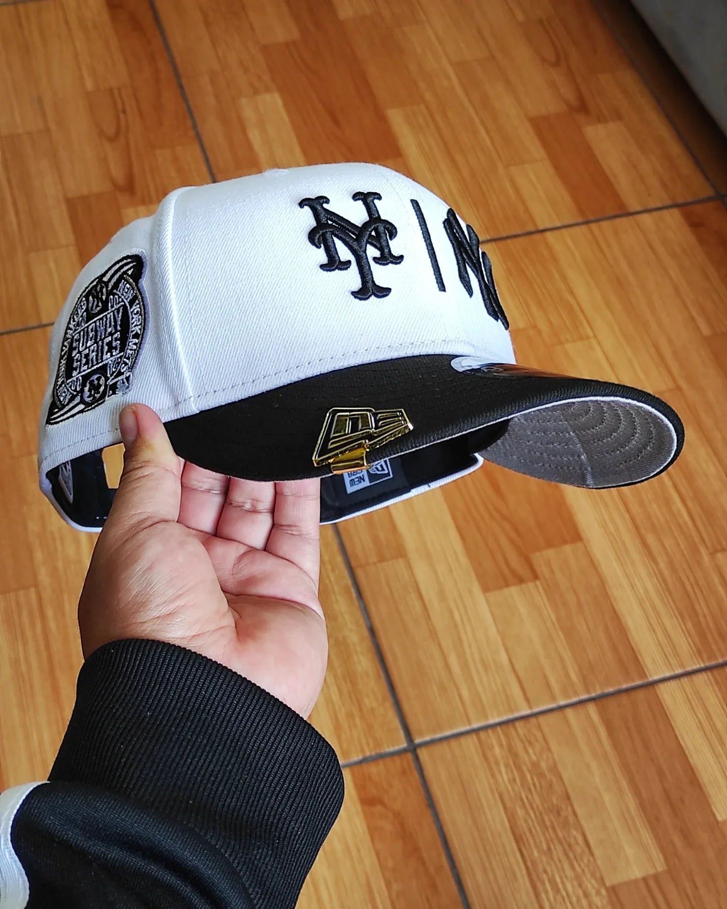 Gorra New Era New York Yankees vs Mets Subway Series negra y blanca 9FIFTY con cierre ajustable