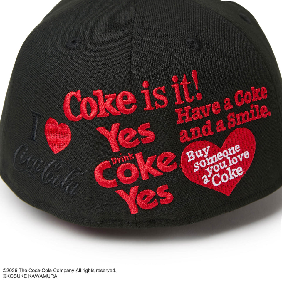 Coca-Cola x New Era 59FIFTY designed by Kosuke Kawamura – Black and Red