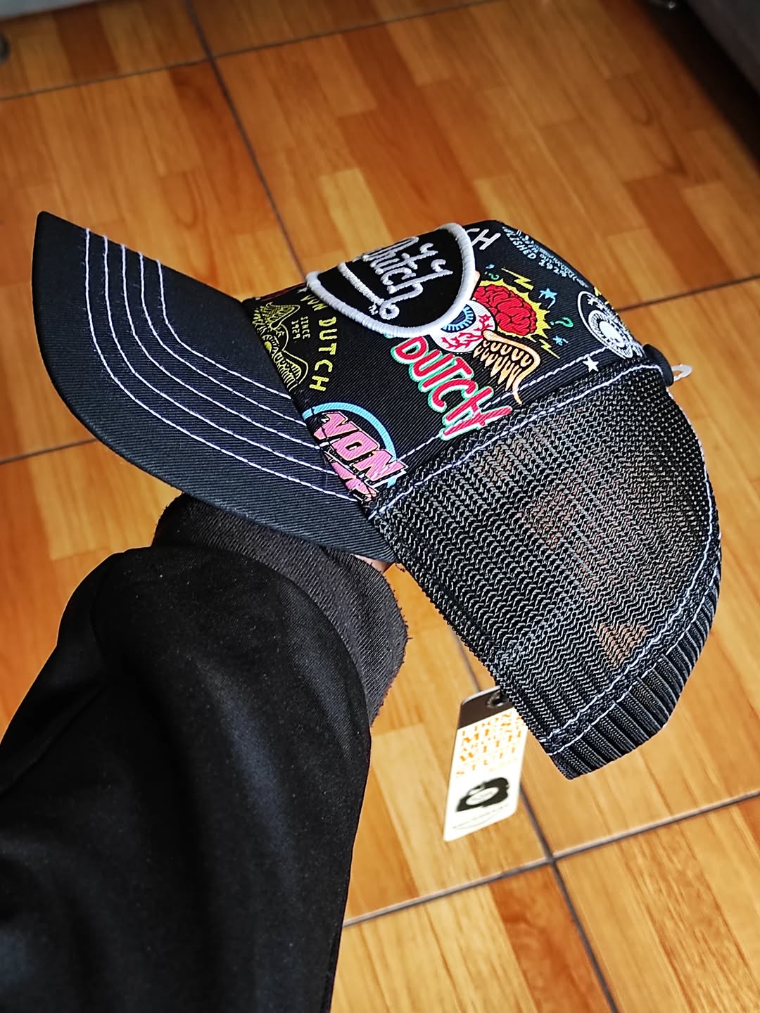 Gorra estilo camionero negra Dutch Jax