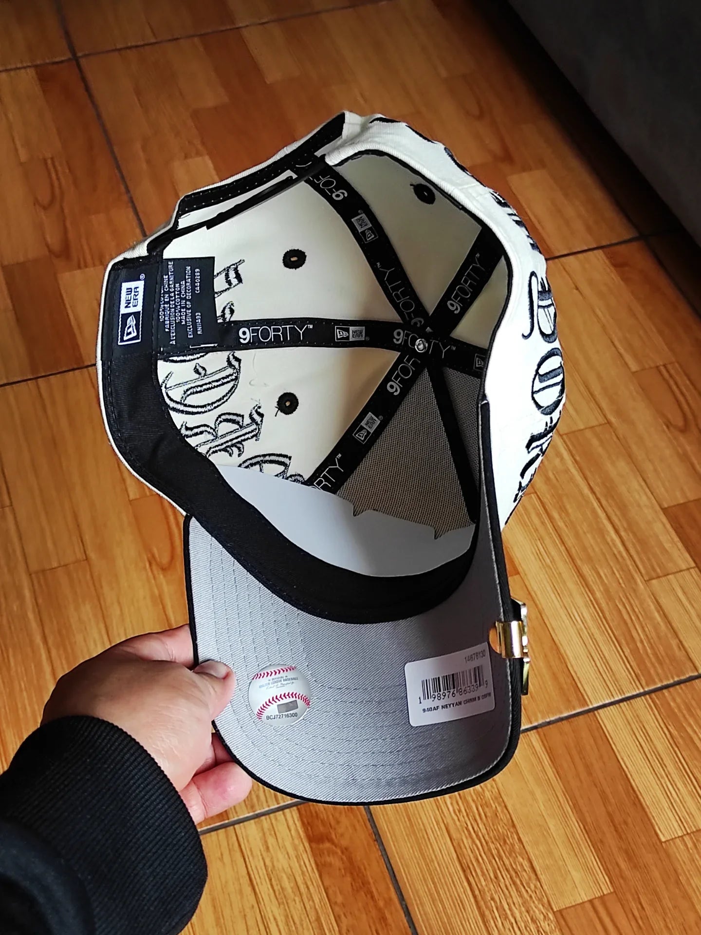 Gorra New Era New York Yankees gótica Chrome negra bicolor 9FORTY A-FRAME