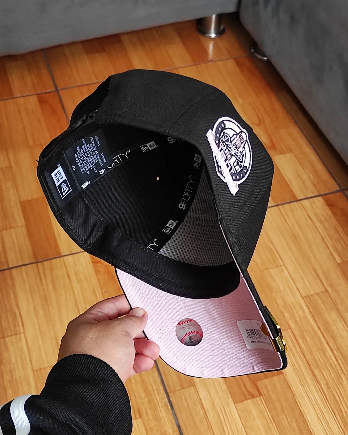 Gorra Snapback New Era Los Angeles Dodgers Negra/Rosa 60 Aniversario 9Forty A-Frame
