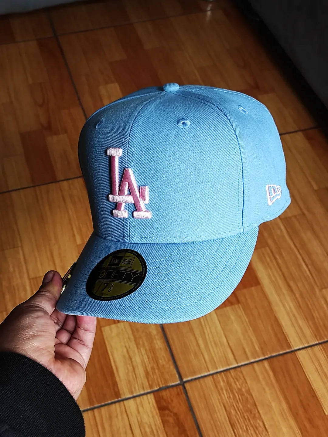 New Era Los Angeles Dodgers campeones serie mundial 2024 rosa cielo 59fifty