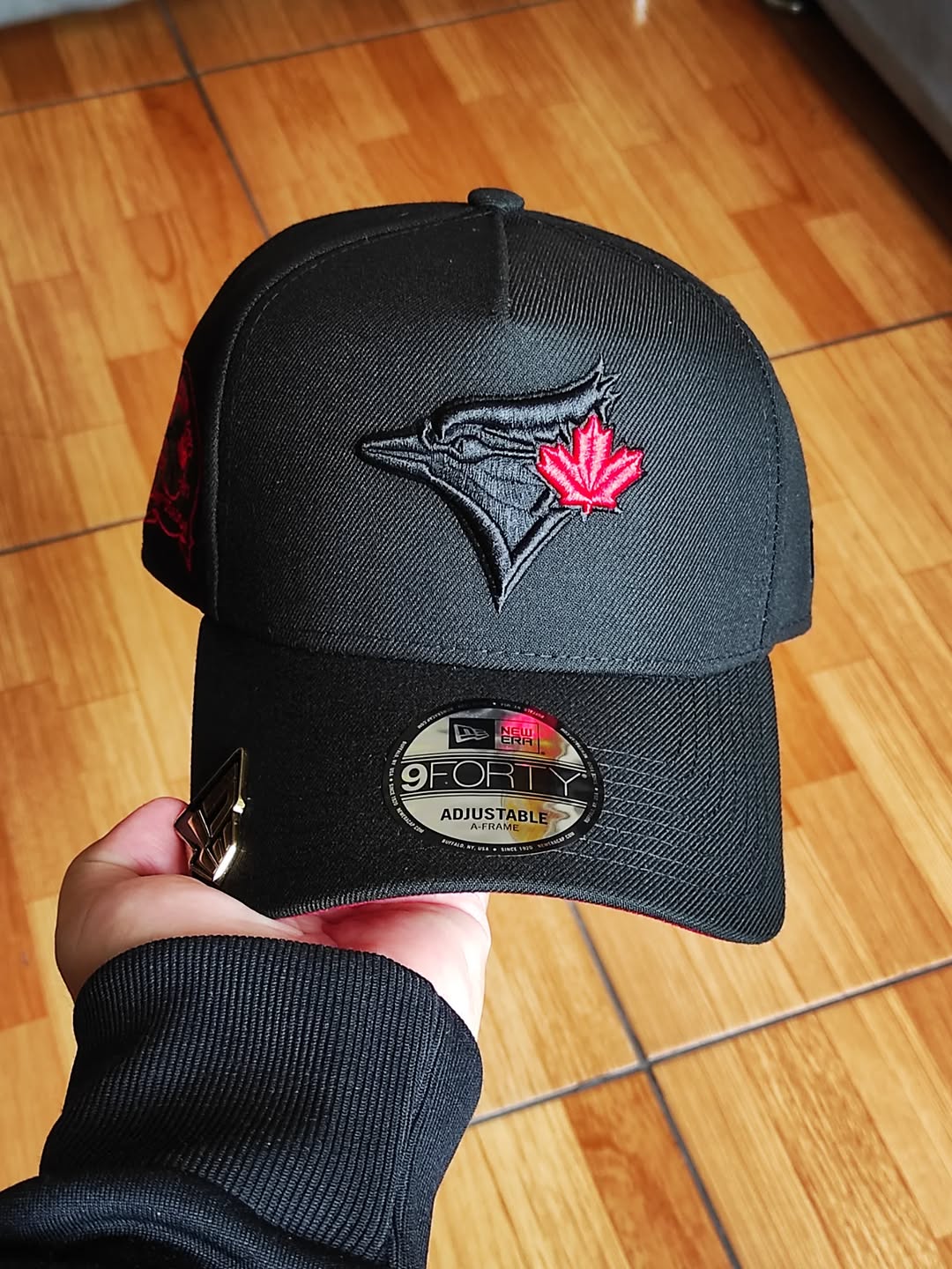 Gorra New Era Toronto BLUE Jays negra roja 9Forty a-frame