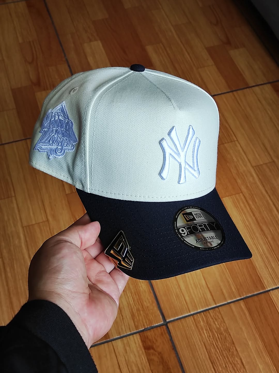 New era New York Yankees Serie Mundial 1999, gorra snapback A-FRAME 9forty azul marino cromada