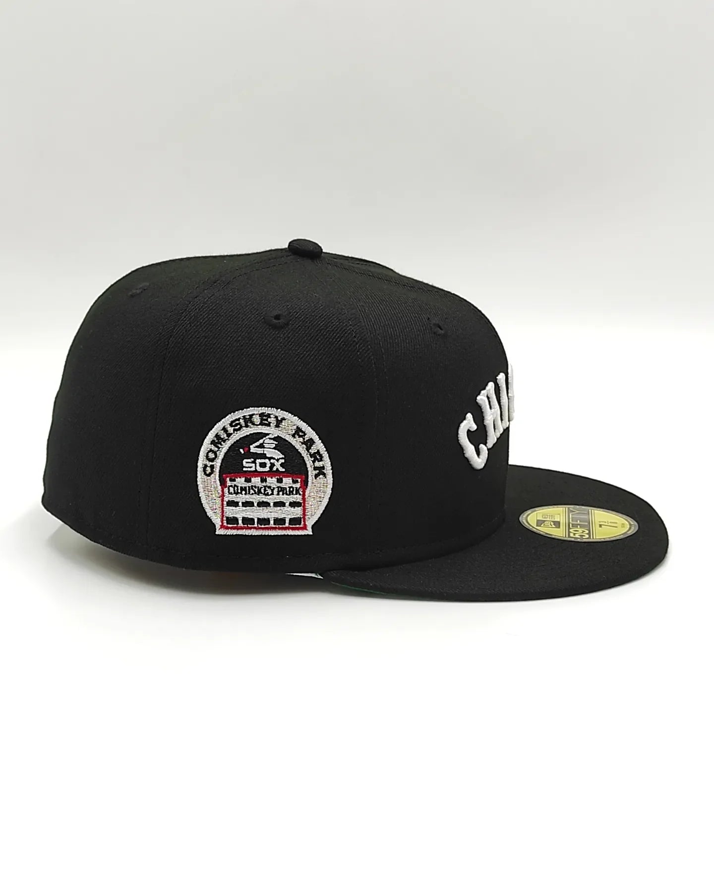 Gorra ajustada 59fifty New Era Chicago White Sox Comiskey Park edición retro negra