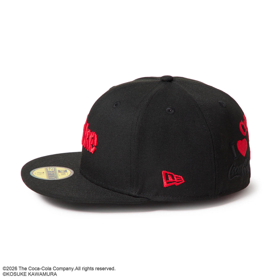 Coca-Cola x New Era 59FIFTY designed by Kosuke Kawamura – Black and Red