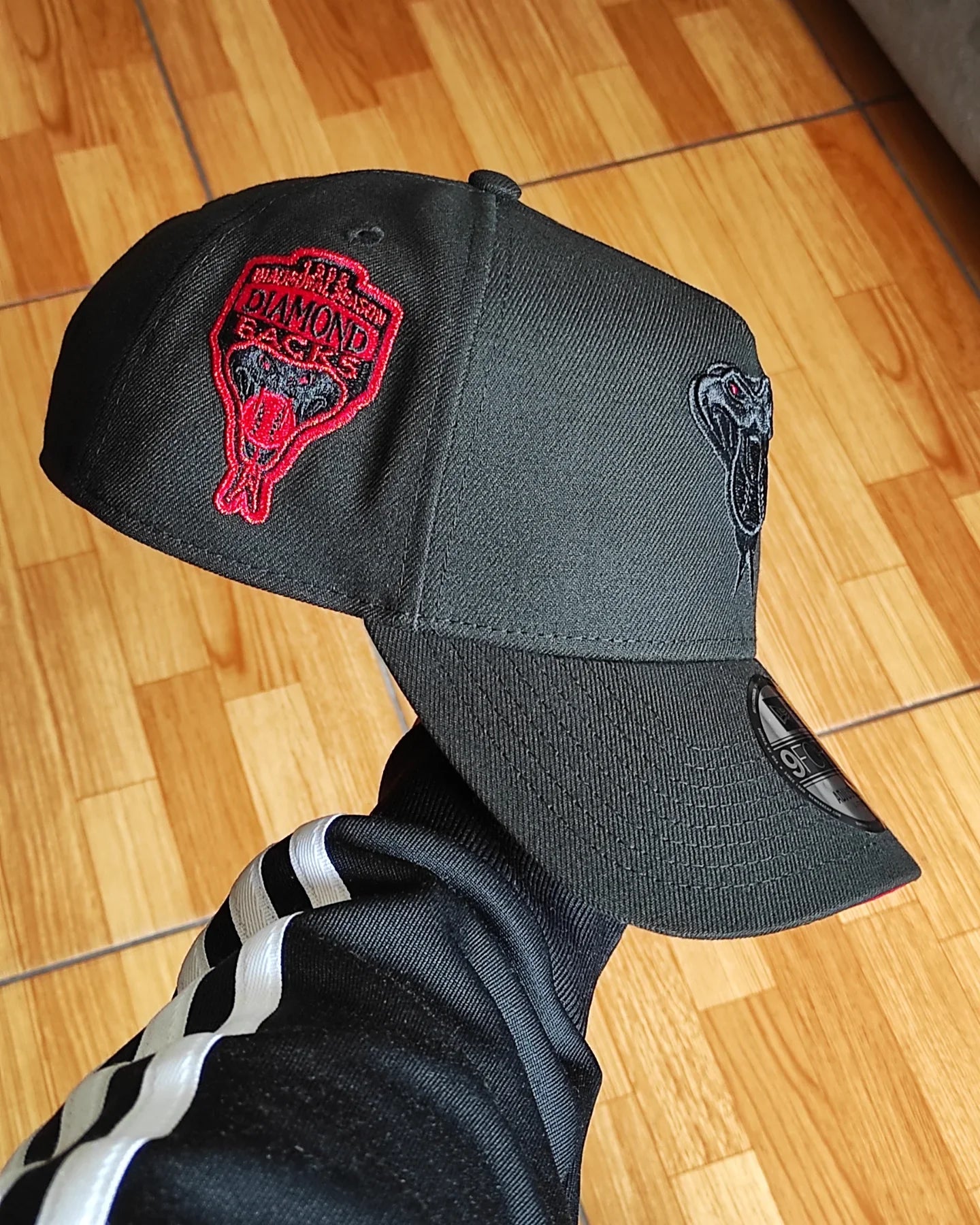 Gorra New Era Arizona Diamondbacks temporada inaugural negra roja 9forty A-FRAME