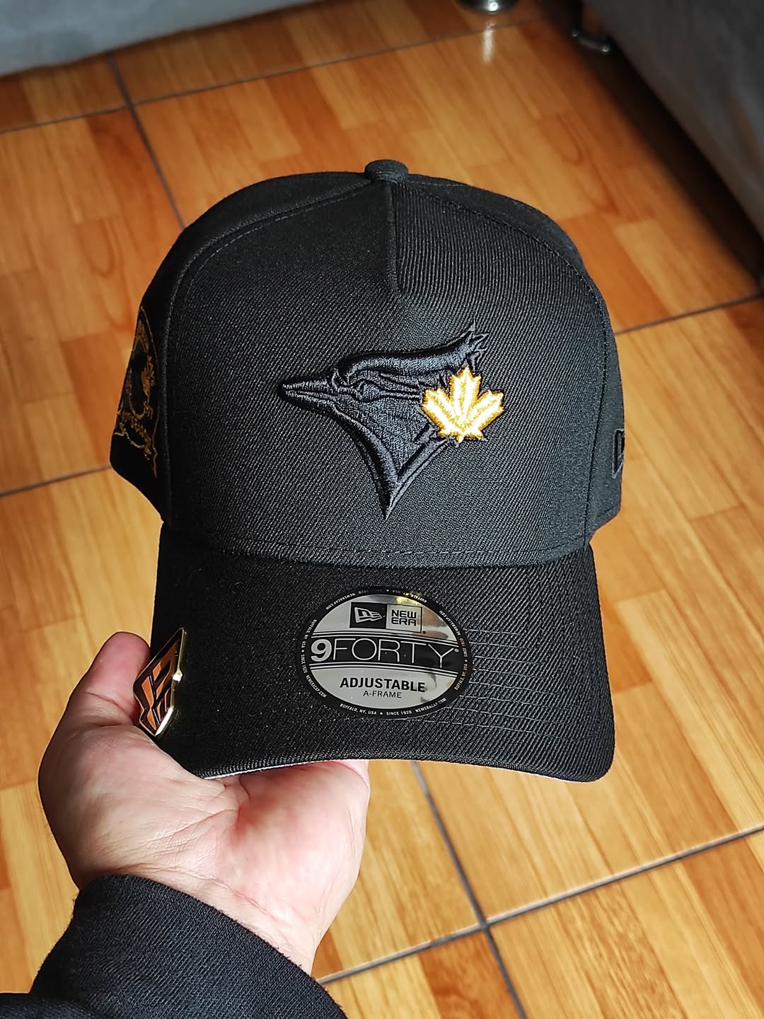 Gorra snapback 9Forty A-Frame New Era Toronto Blue Jays 40th Season Negra Dorada