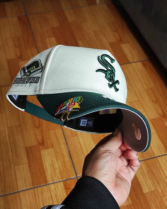 Gorra New Era Chicago White Sox Comiskey Chrome verde oscuro 9Forty Snapback