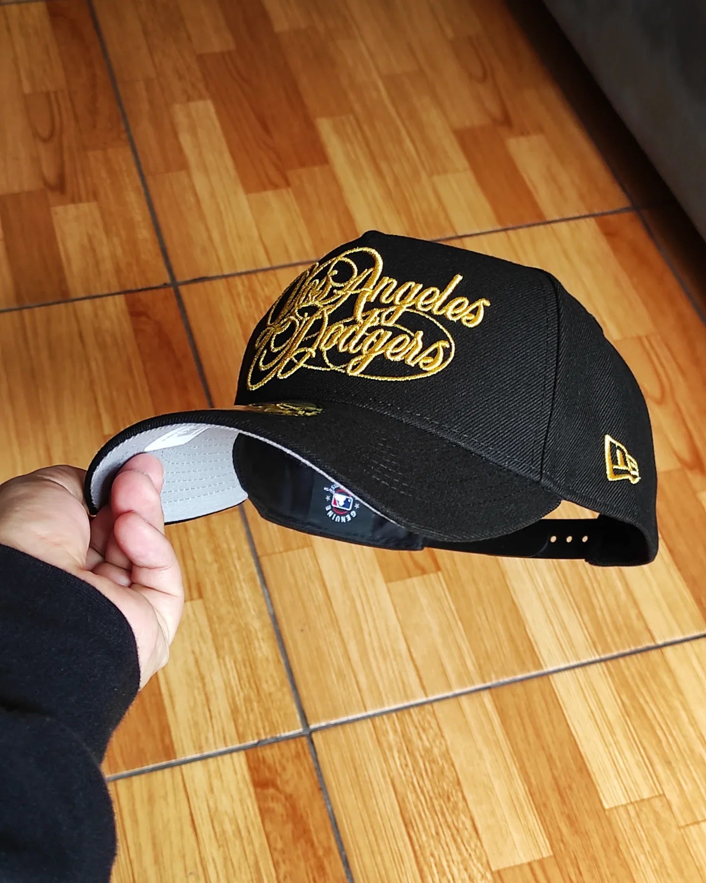 New Era Los Angeles Dodgers SCRIPT dorado premium 9 FORTY A-FRAME