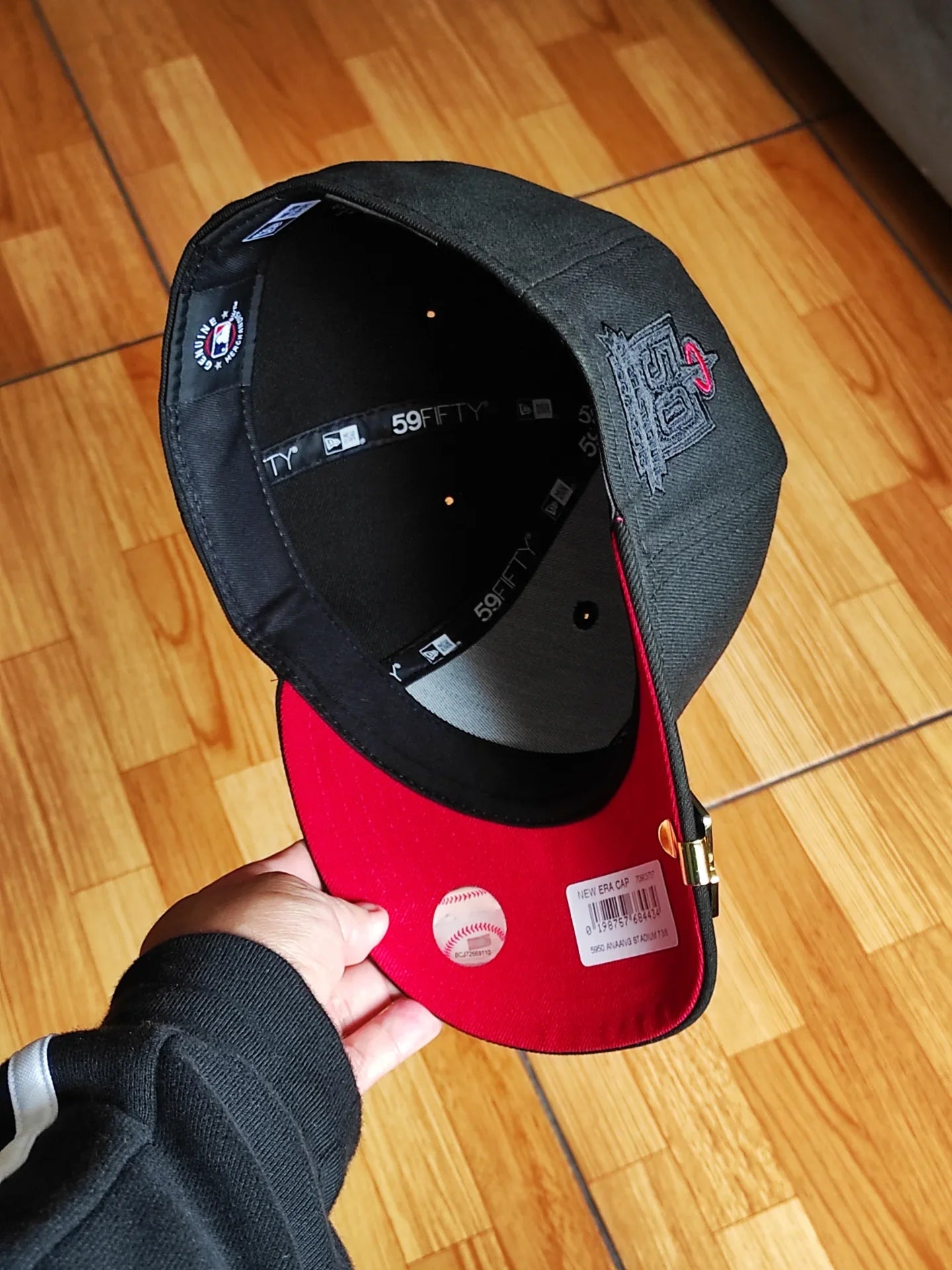 Gorra New Era Anaheim Angels 50th Anniversary Blackout Red Edition 59Fifty Fitted