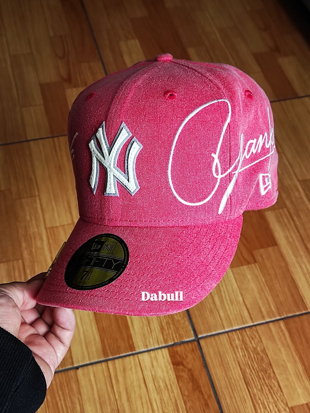 Gorra New Era 59Fifty New York Yankees MLB Script Coral