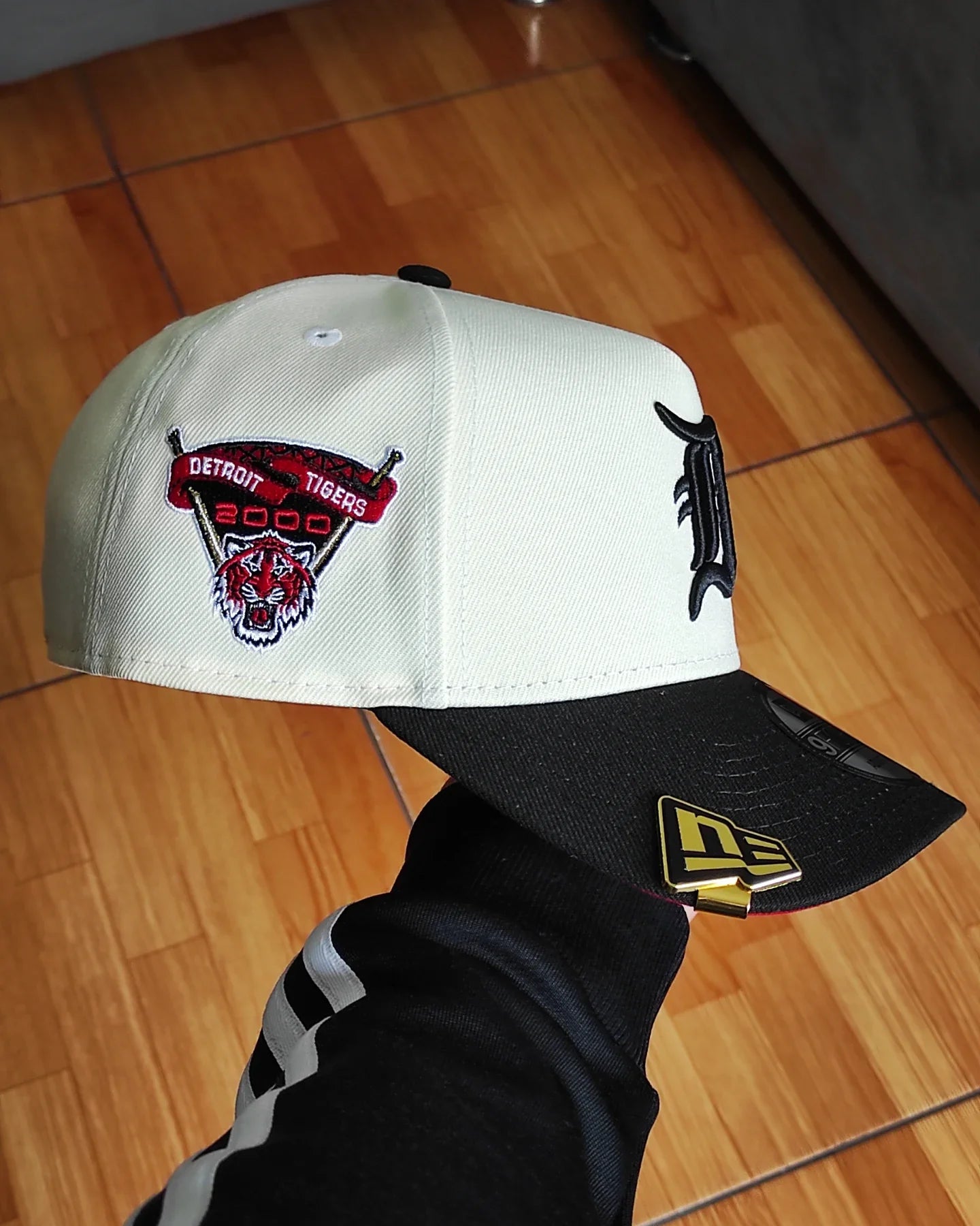 Gorra New Era Detroit Tigers Chrome Black 2 Tone 2000 Stadium 9Forty A-Frame Snapback