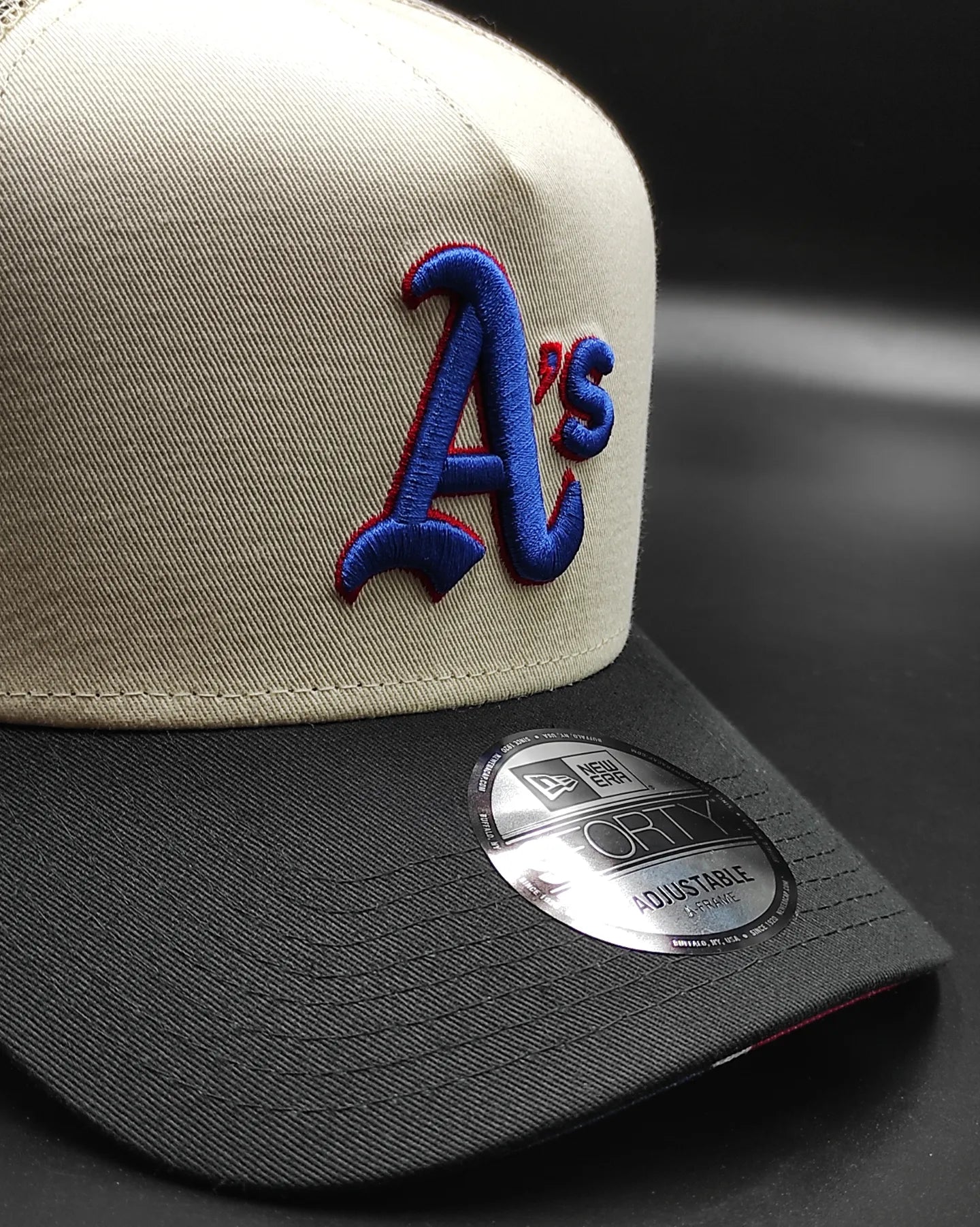 Gorra trucker snapback New Era Oakland Athletic 9 Forty A-FRAME