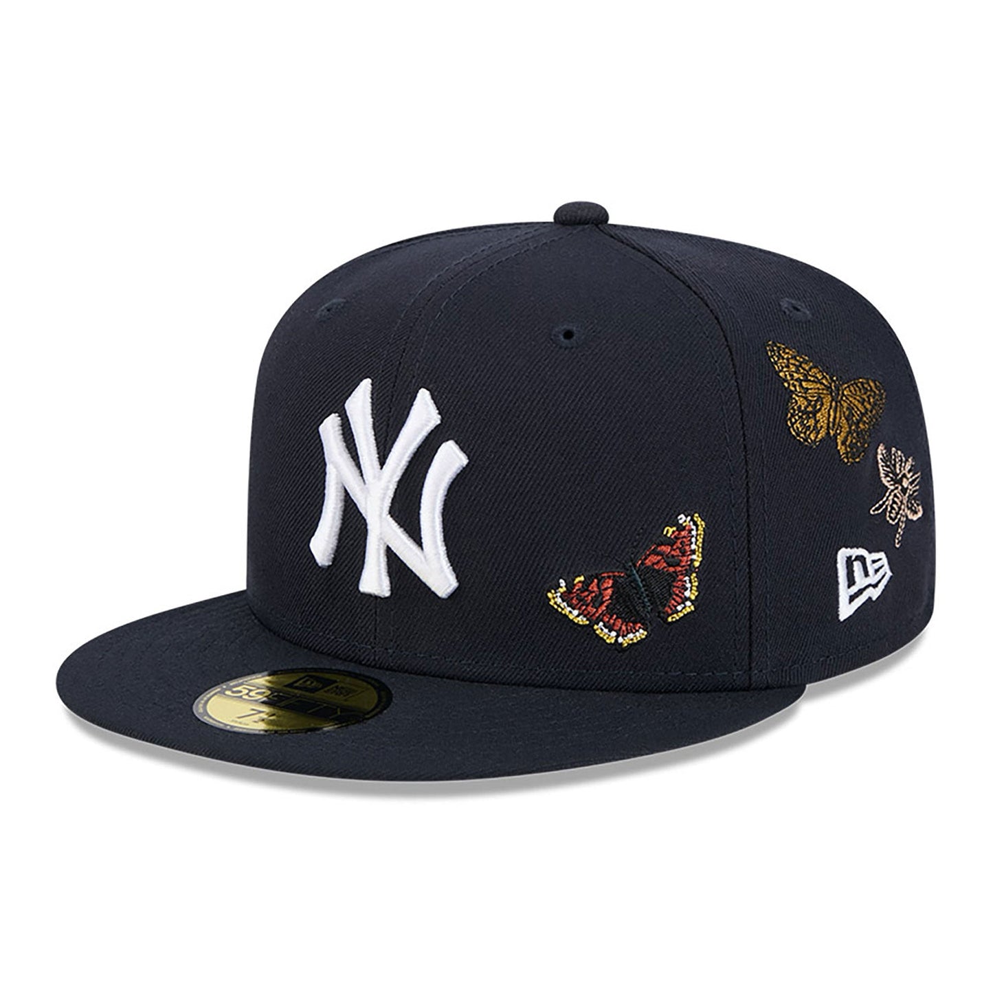 Gorra ajustada New Era 59Fifty inferior gris New York Yankees de fieltro azul marino