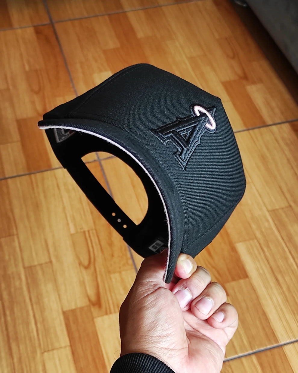 New Era Anaheim Angels 50th Anniversary Black uv pink 9Forty A-frame Snapback