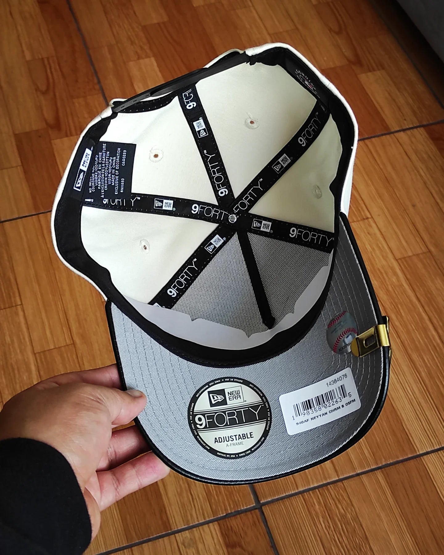 Gorra New Era New York Yankees de cuero con visera, modelo 9FORTY A-Frame Snapback