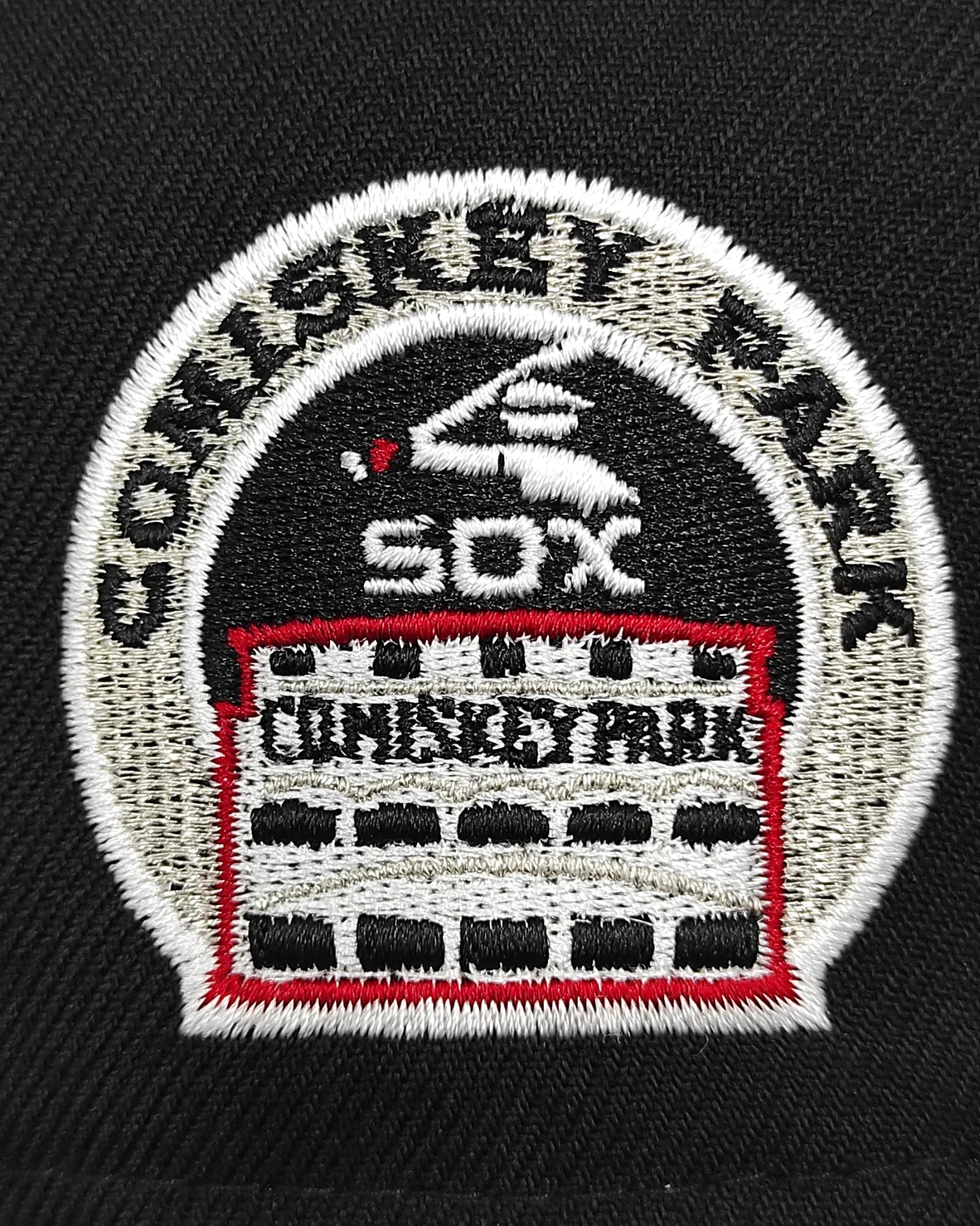 Gorra ajustada 59fifty New Era Chicago White Sox Comiskey Park edición retro negra