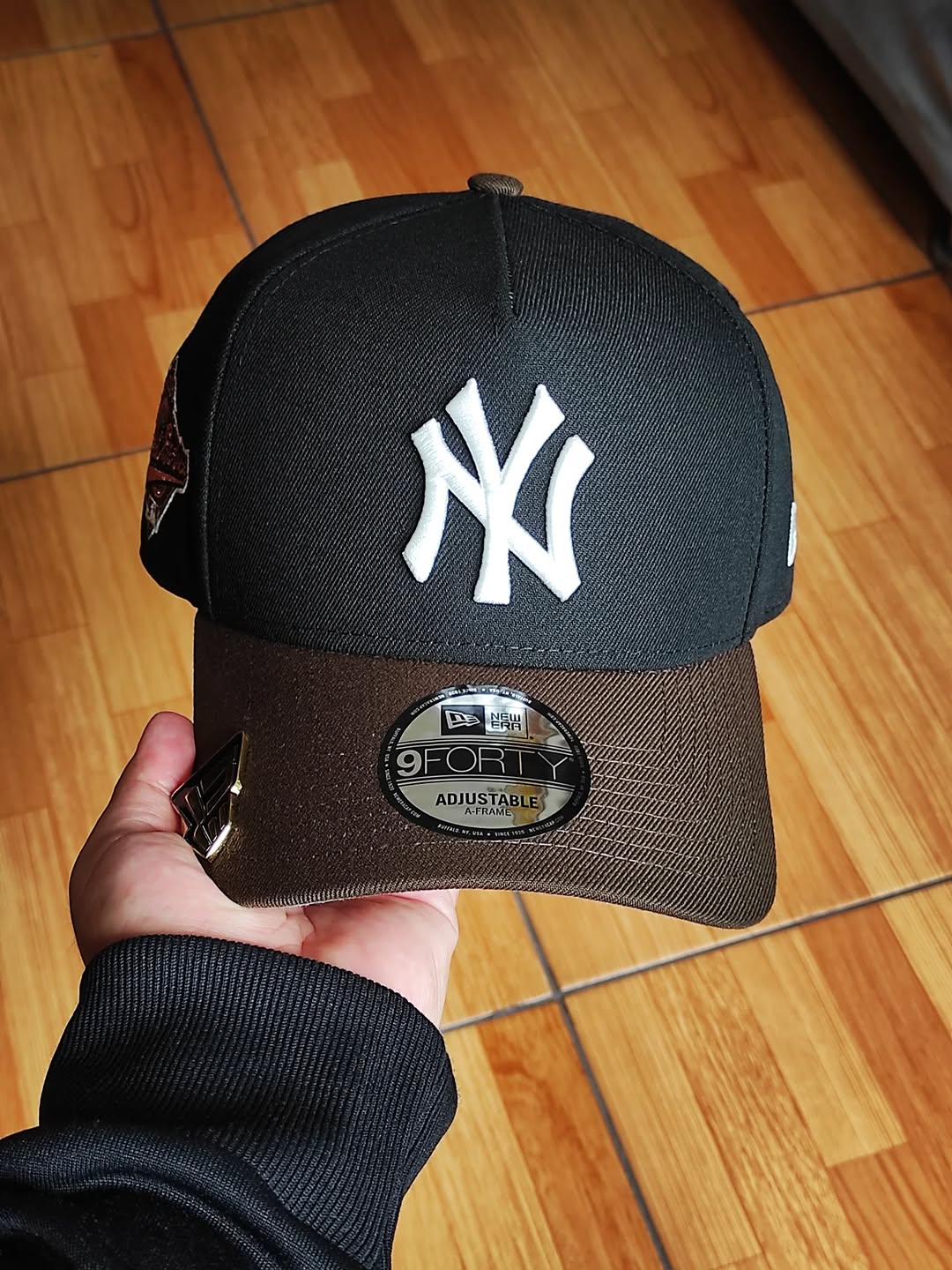 New Era New York Yankees Serie Mundial Negra Marrón 9FORTY A-FRAME Snapback