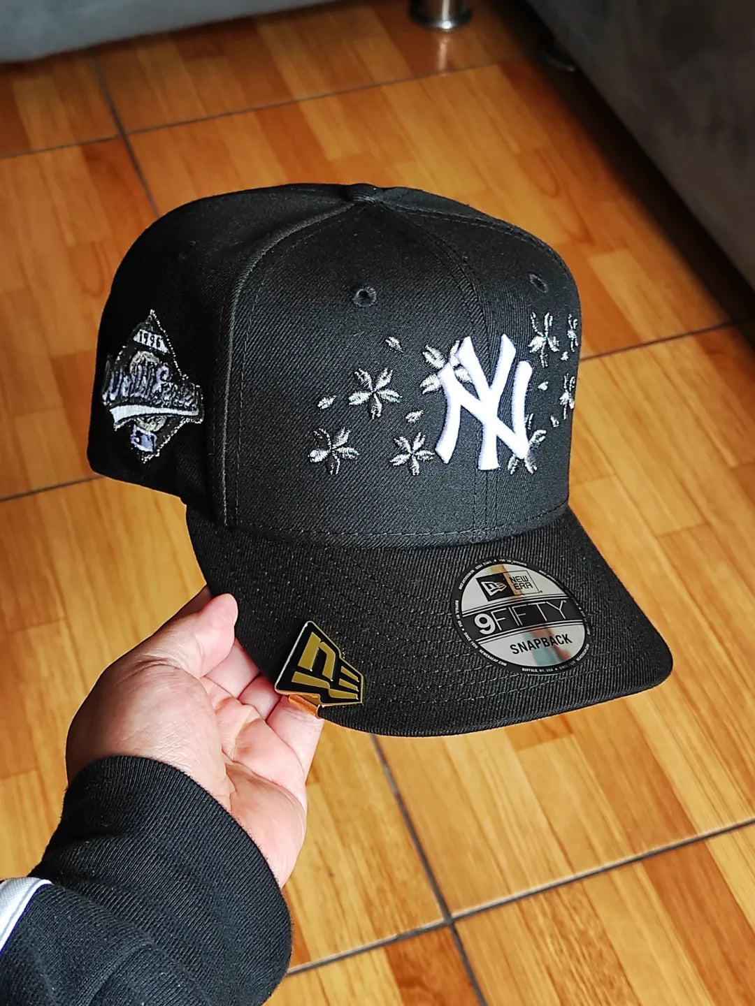 Gorra New Era New York Yankees World Series cerezo en flor negra 9fifty Snapback