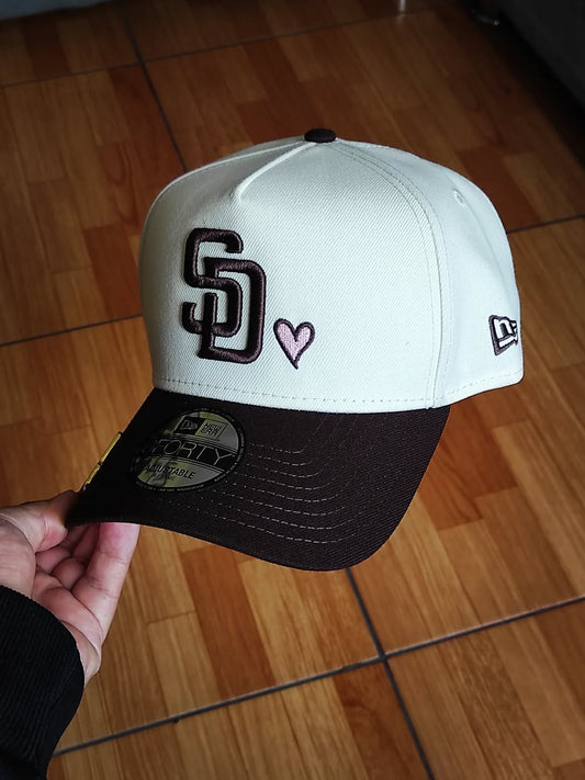 San Diego Padres "Pink Satin Hearts Walnut" 9FORTY A-Frame Snapback