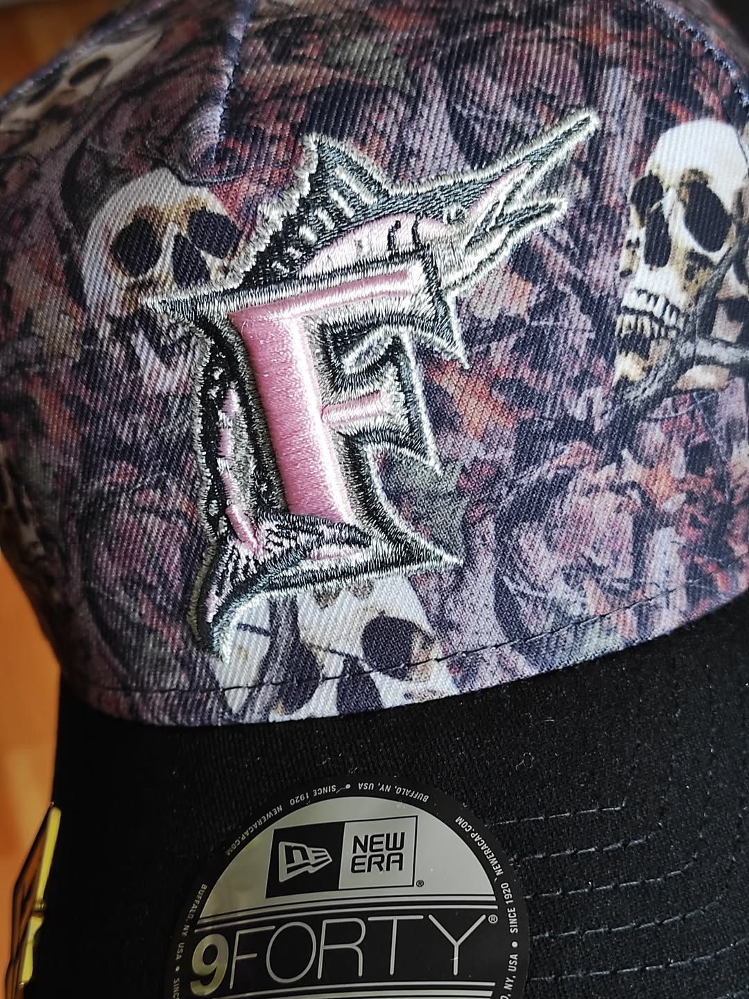Gorra New Era Florida Marlins CALAVERA ☠️ 9FORTY A-FRAME
