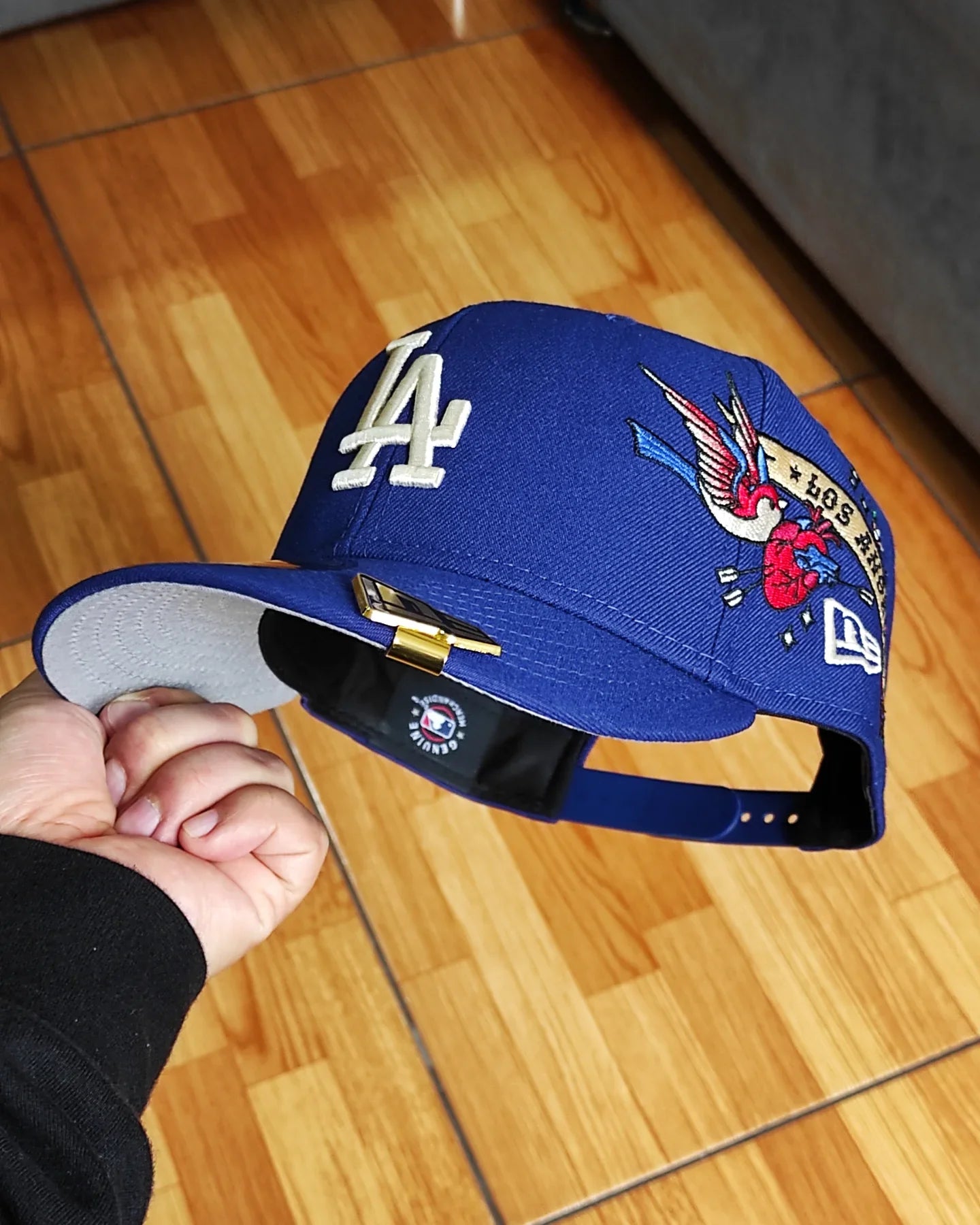 Los Angeles Dodgers Gray Bottom City Art Side Patch New Era 9Fifty Snapback - Azul Royal