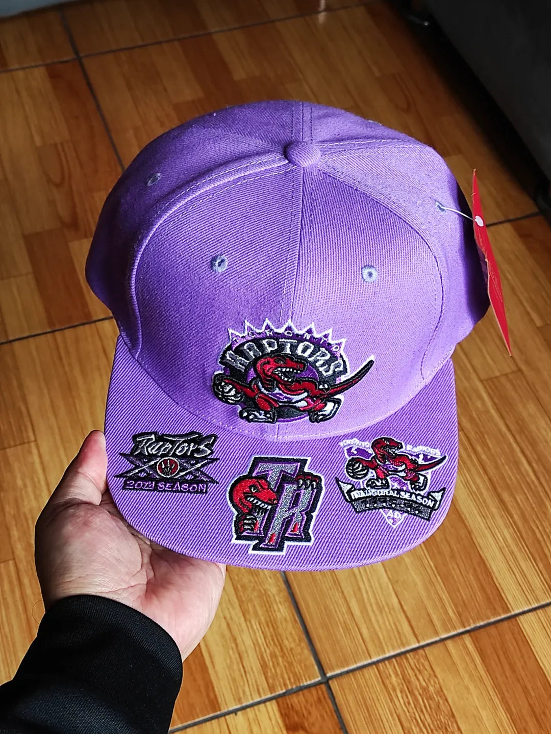 Gorra Snapback Toronto Raptors Mitchell & Ness NBA FRONT LOADED - Morada