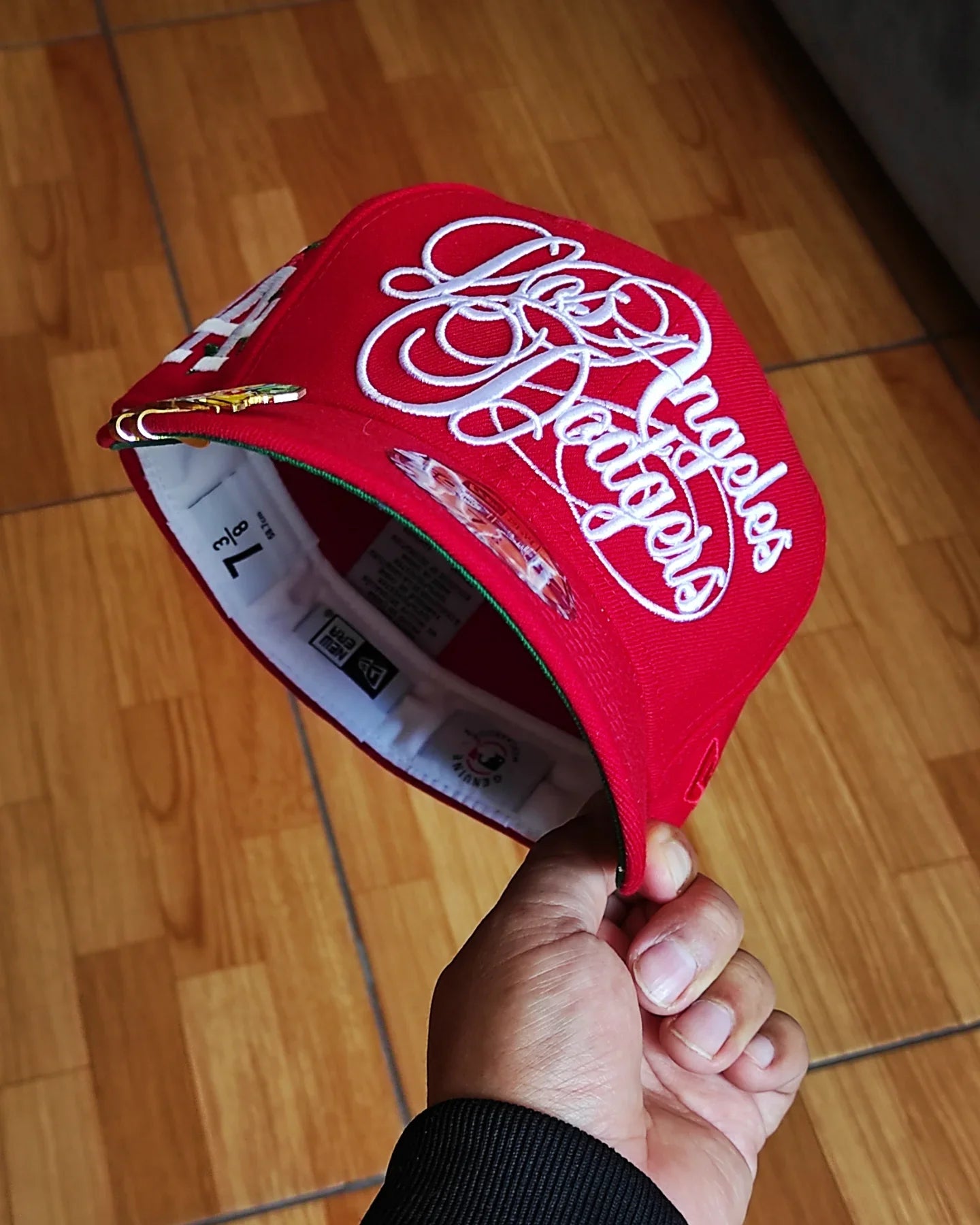 Gorra New Era Los Angeles Dodgers Script Flower roja 59 FIFTY AJUSTADA