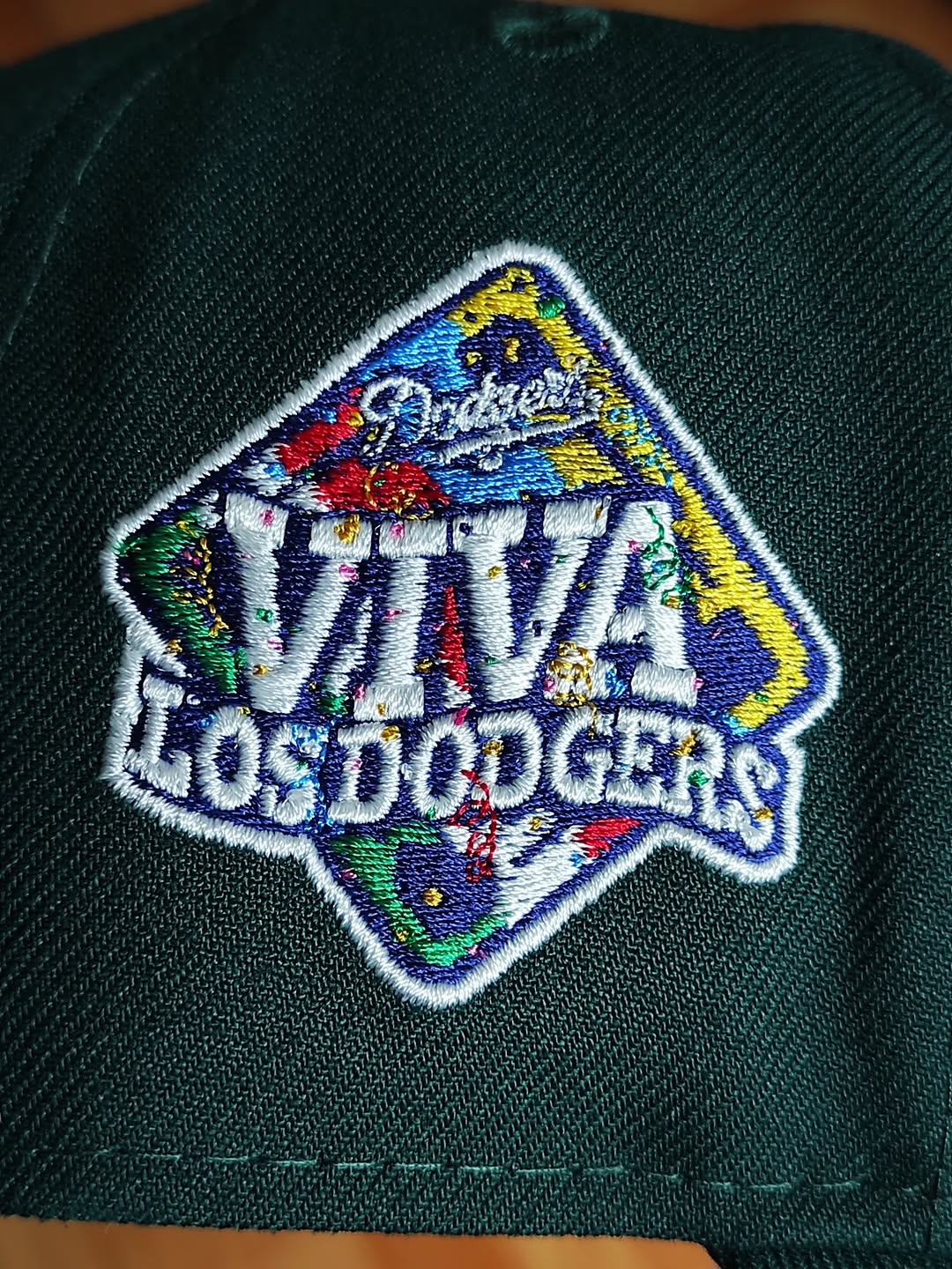 Gorra ajustada 59fifty New Era Los Angeles Dodgers verde oscuro viva