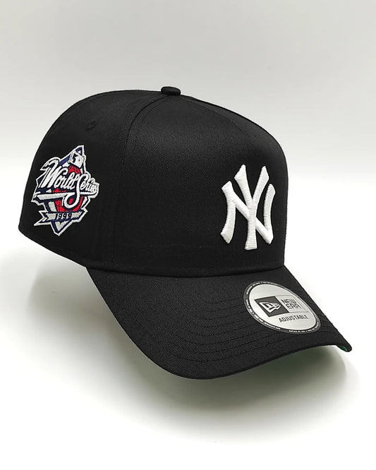 Gorra ajustable 9forty A-Frame de los New York Yankees de la Serie Mundial de 1999 de la nueva era, edición retro negra
