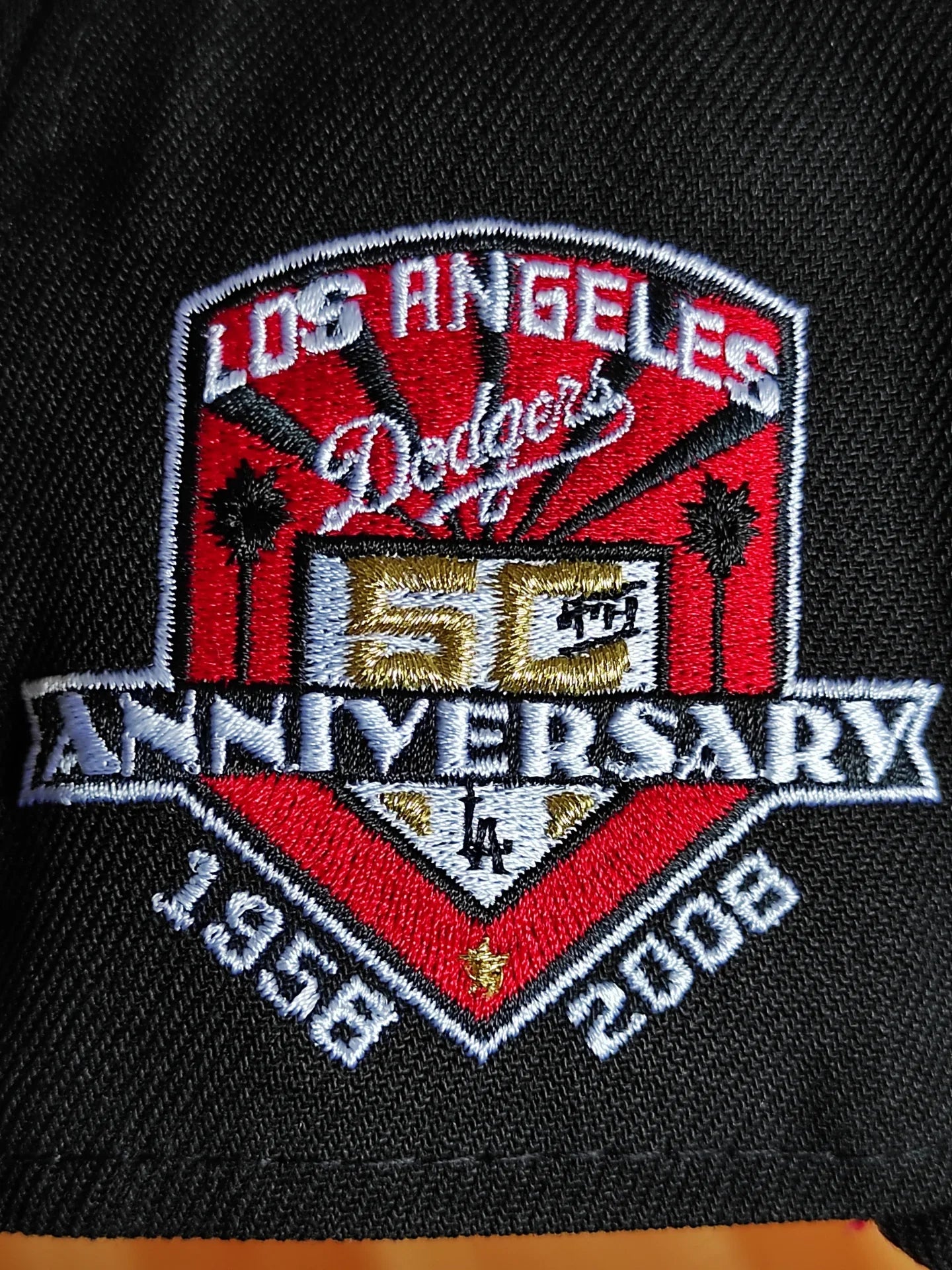 Gorra Snapback 9Fifty A Frame New Era Los Angeles Dodgers 50 Aniversario Blackout Red Prime Edition