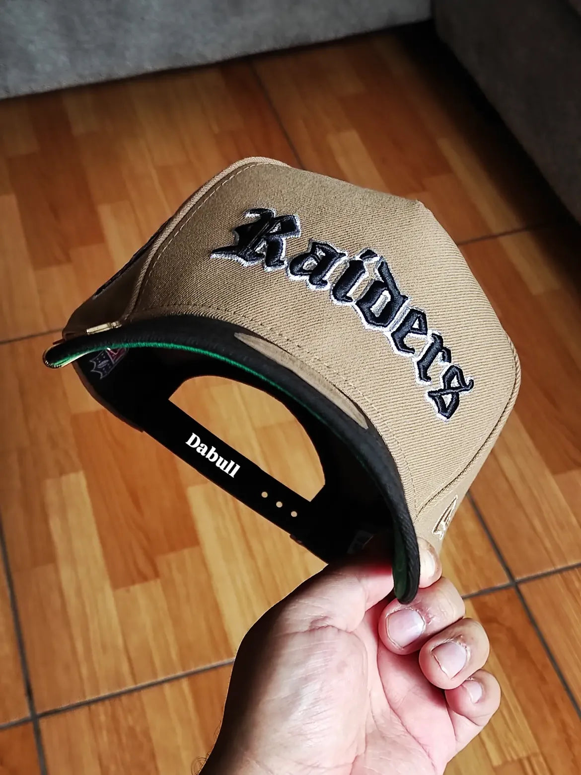 New era Las Vegas Raiders Khaki Black 2 Tone Team Shield SP 9Fifty A-Frame Snapback