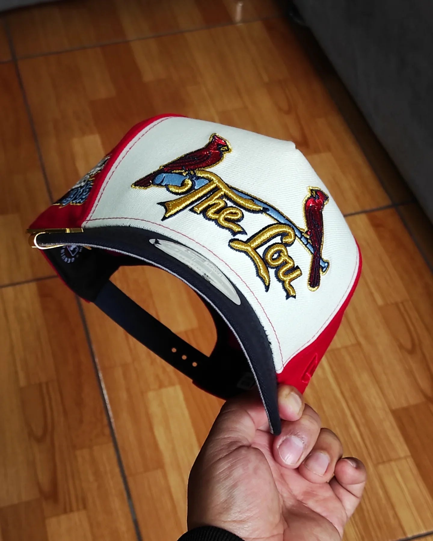 Gorra Snapback A-Frame New Era 9Fifty de los Cardenales de San Luis, Color Rojo, de la Serie Mundial de 1982